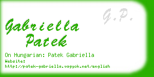 gabriella patek business card